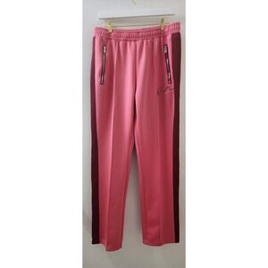 Ouftur Womens Pink Burgundy Side Stripe Track Pants XL NWT New High Rise Jogger